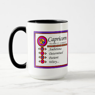 Capricorne Personnalité Traits Designer Mug