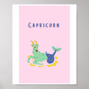 Capricorne rose, zodiaque, impression d'étoiles