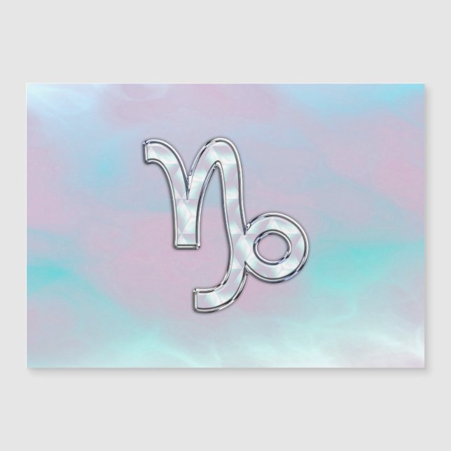 Capricorne Signe sur Style Nacre de Perle Mère (Devant)