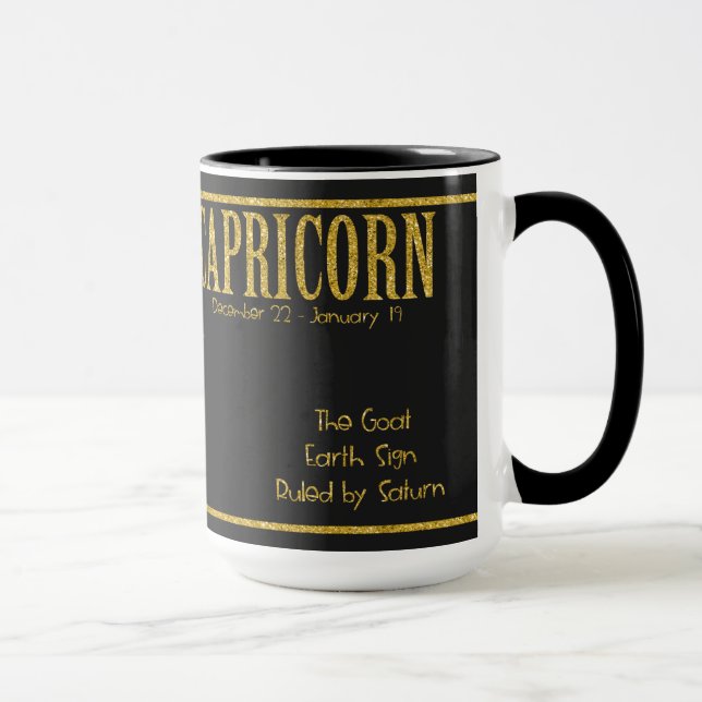 Capricorne Zodiac Star Sign Mug (Droite)