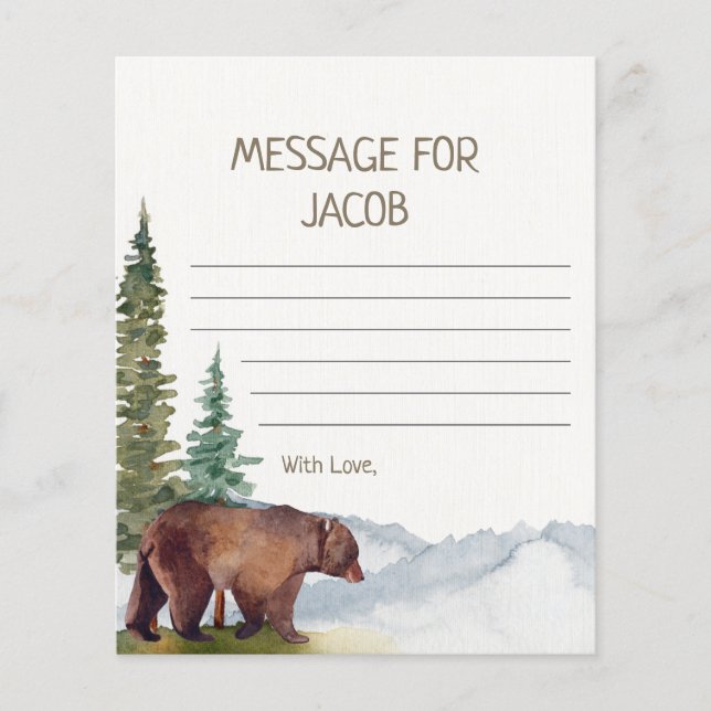 Capsule de temps de l'ours des bois (Devant)