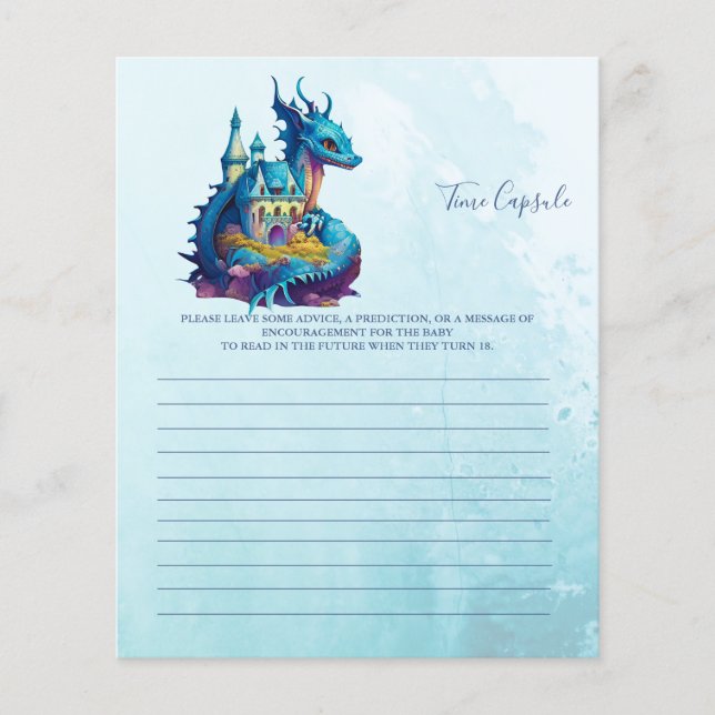 Capsule de temps des jeux de baby shower (Devant)