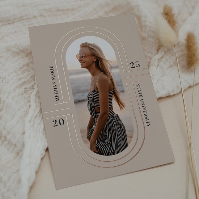 Capsule temps | Moderne Faire-part de graduation F (Créateur téléchargé)