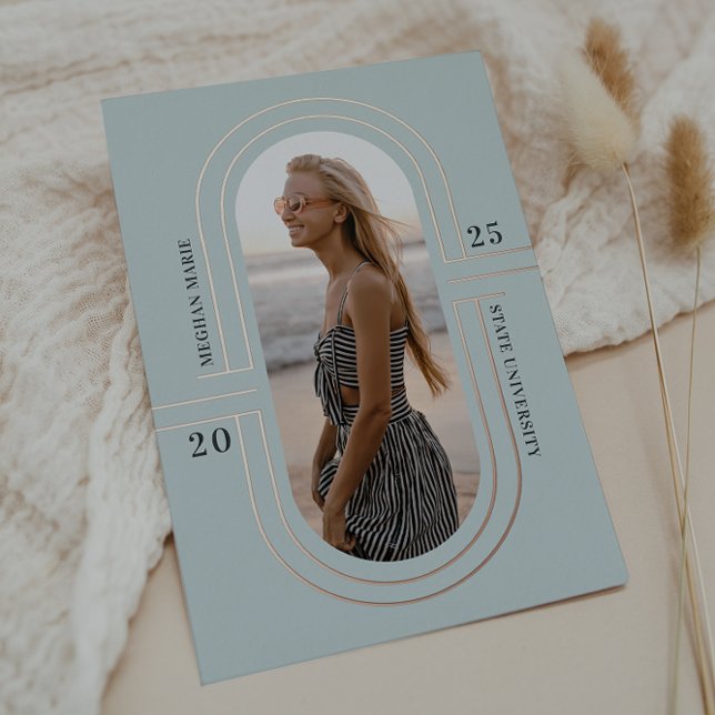 Capsule temps | Moderne Faire-part de graduation F (Créateur téléchargé)