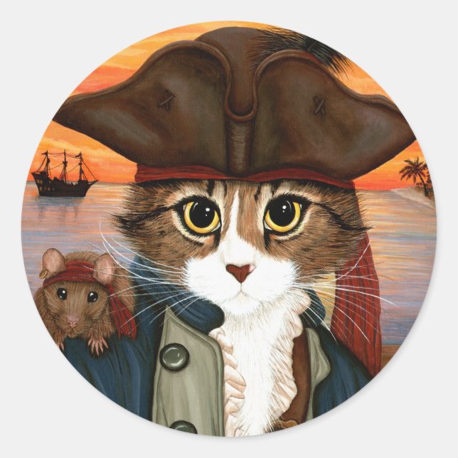 Capt Leo, Chat Pirate et Sticker Art Imaginaire Ra (Devant)