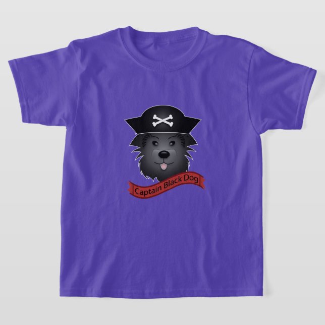 Captain Black Dog - T-shirt de base pour enfants (Poser)