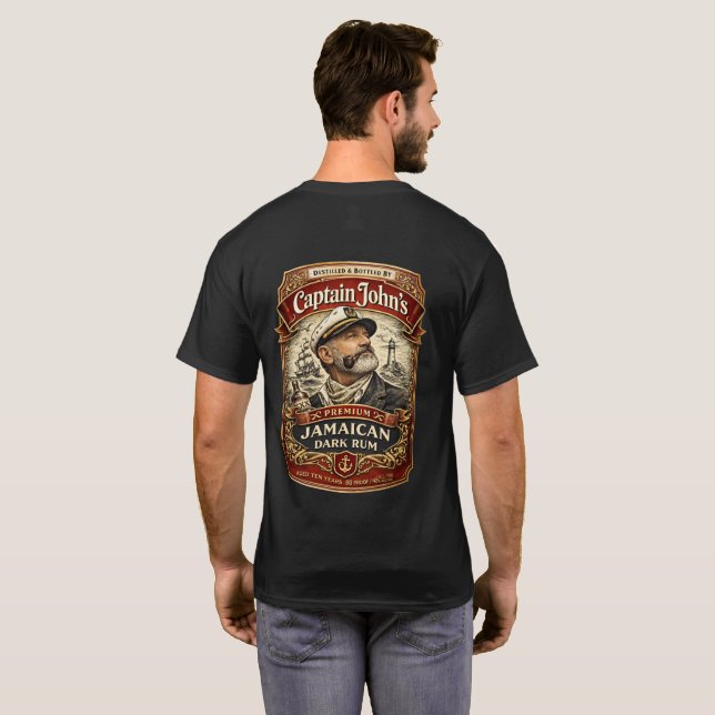 Captain John's Premium Jamaican Dark Rum - T-Shirt (Dos entier)