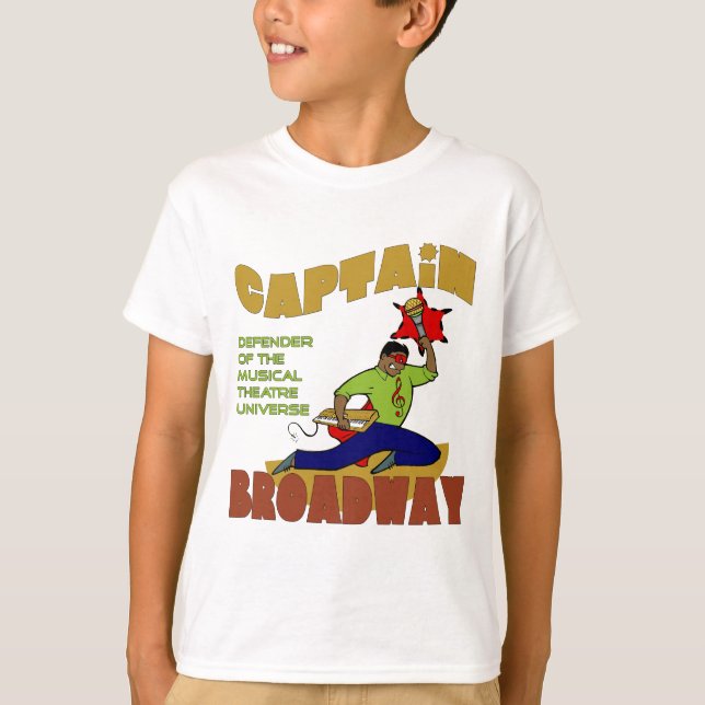Captain le T-shirt de Lite d'enfants de Broadway (Devant)
