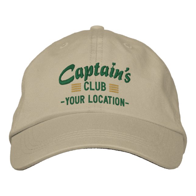 Captain's CLUB Personnalisez-le casquette brodé (Devant)