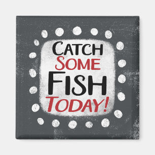 Capter Du Poisson Aujourd'Hui Aimant Réfrigérateur