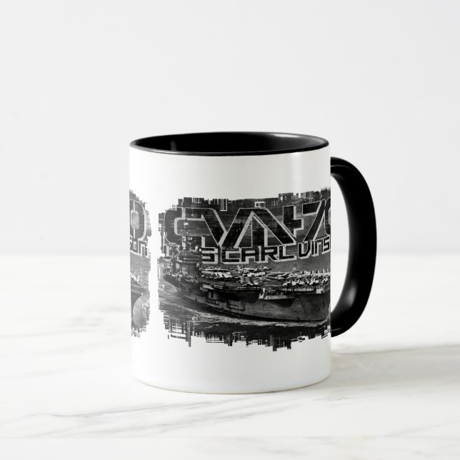 Capteur d'aéronef Carl Vinson Combo Mug (Devant droit)