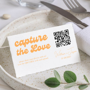 Capture de script rétro La carte de code Love QR
