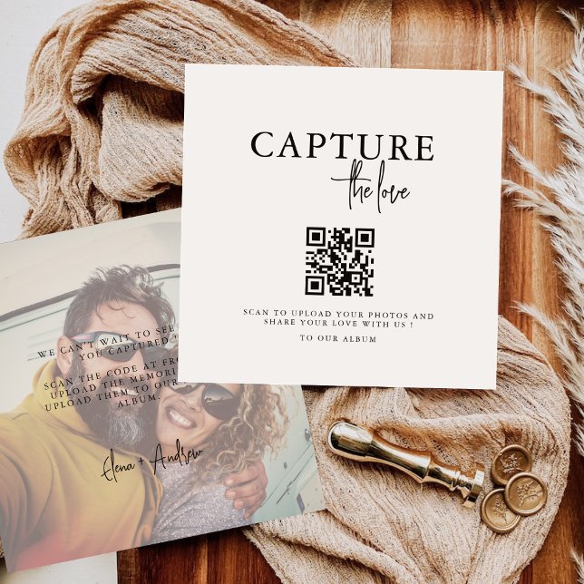 Capture moderne des cartes de table Love QR Code (Créateur téléchargé)