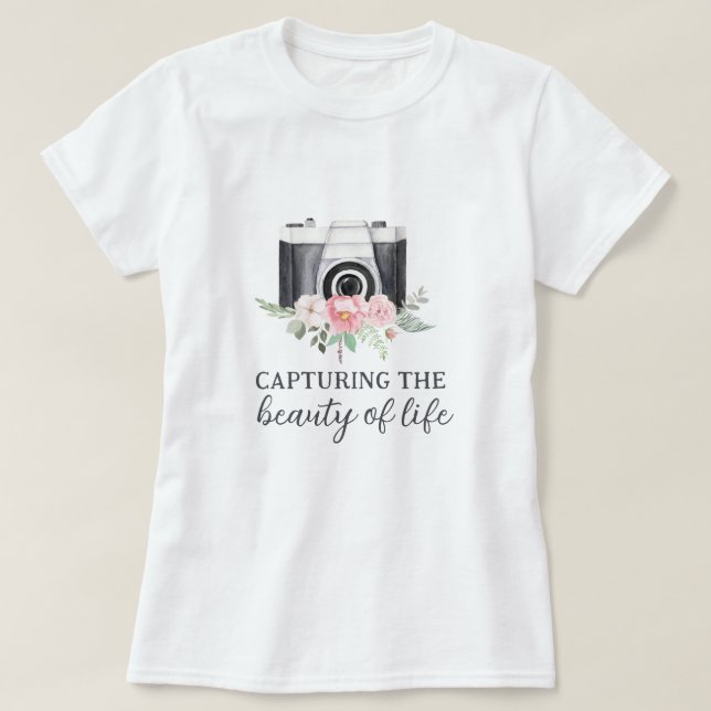 Capturer La Beauté De La Vie T-shirt (Design devant)