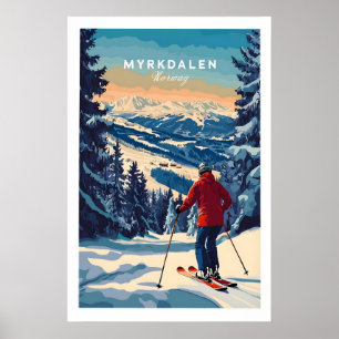 Capturer l'aventure avec Myrkdalen Ski Poster 1