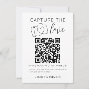 Capturez L'Amour Qr Code Black Chic Mariage modern