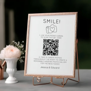 Capturez L'Amour Qr Code Black Chic Mariage modern