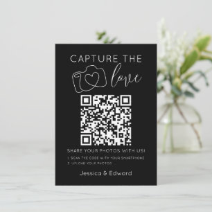 Capturez L'Amour Qr Code Black Chic Mariage modern