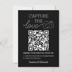 Capturez L'Amour Qr Code Black Chic Mariage modern
