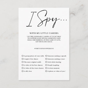 Capturez Le Love Photo I Spy Mariage Jeu Menu