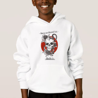 capuche avec motif de crâne.