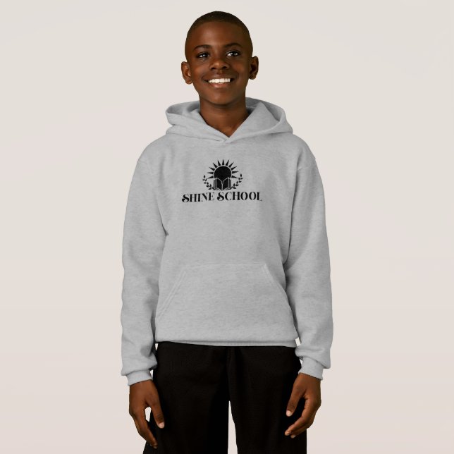 capuche pour enfants logo noir (Devant entier)