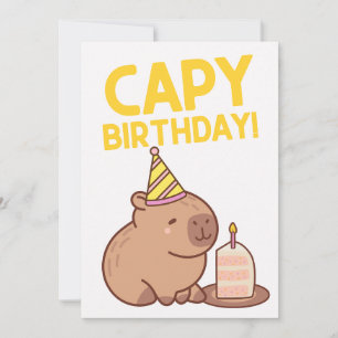 CAPY BIRTHDAY CUTE CAPYBARA PUN CARTE D'ANNIVERSAI