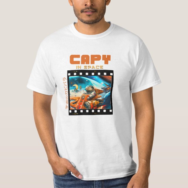 Capy In Space - Cool Capybara T-shirt Design (Devant)
