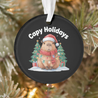Capy Vacances Capybara Noël Chapeau de Père Noël L