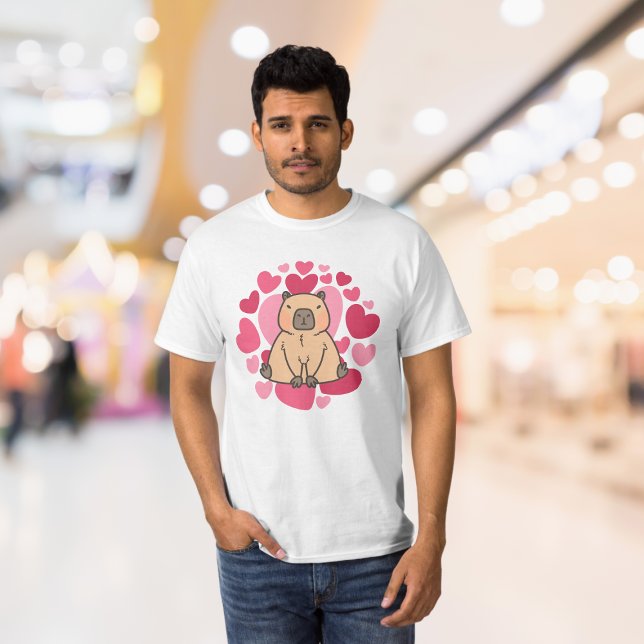 Capybara aime avec beaucoup de coeur T-shirt (I love capybara)