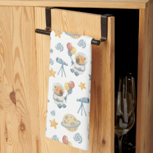 Capybara Astronaut Motif Serviette de cuisine