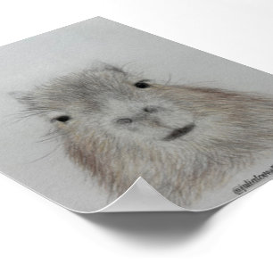 Capybara Dessin au crayon d'art impression migno