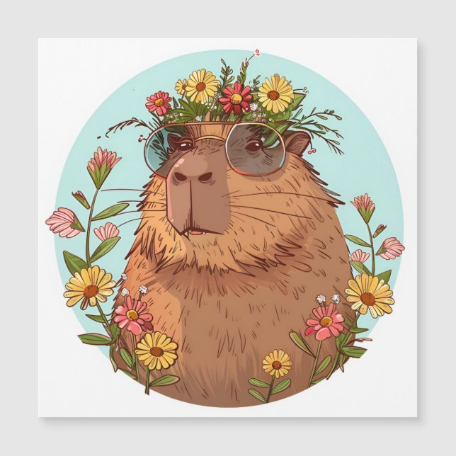 Capybara en lunettes de soleil Été (Devant)