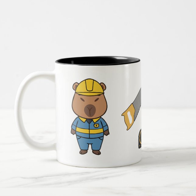 Capybara Engineer Mug | Café d'ingénierie drôle (Gauche)