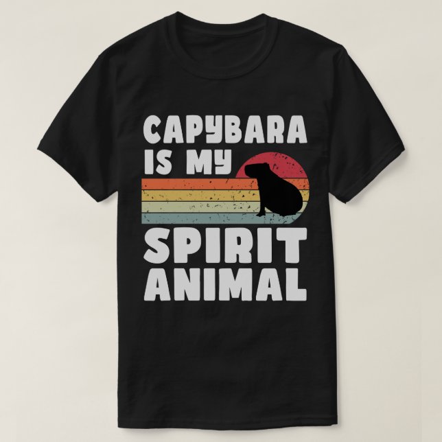 Capybara Est Mon Esprit Animal T-Shirt (Design devant)