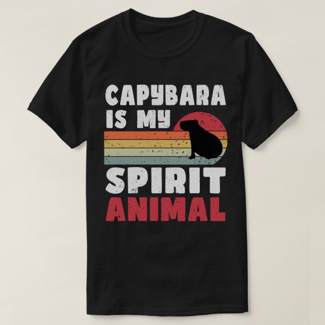Capybara Est Mon Esprit Animal T-Shirt (Design devant)