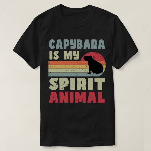 Capybara Est Mon Esprit Animal T-Shirt (Design devant)