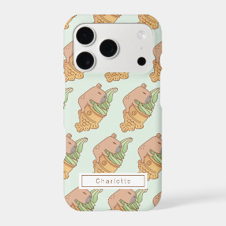 capybara et motif à la crème glacée taiyaki