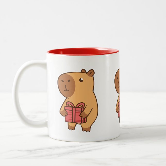 Capybara et Mug actuel | Mug cadeau mignon pour An (Gauche)