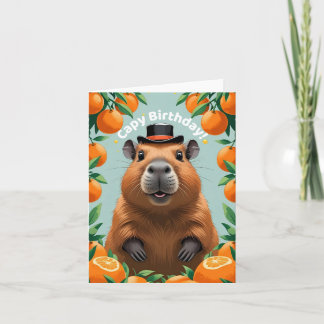 Capybara Funny Bonne carte d'anniversaire