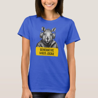 Capybara Generative Disco Jockie cool fun T-shirt