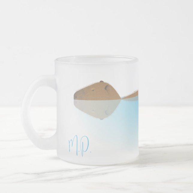 Capybara & Initiales Mug givrée (Gauche)