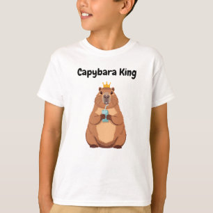 Capybara King Kids T-Shirt – Cute Crown Animal Tee