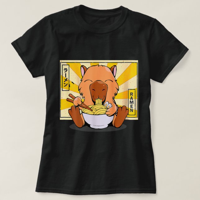 Capybara Lover Ramen Capybara Tshirt Kawaii Anime (Design devant)