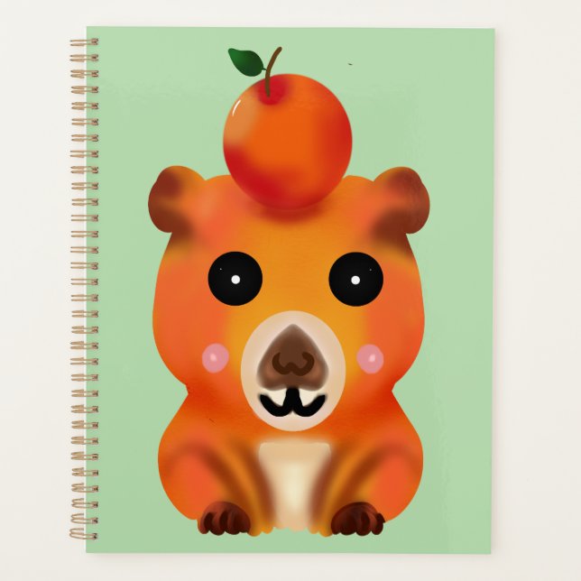 Capybara Mignon et Flou avec Orange | Ar Kawaii An (Devant)