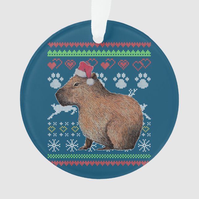 Capybara Père Noël-Claus Ugly Christmas Sweat Holi (devant)