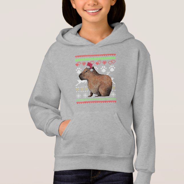 Capybara Père Noël-Claus Ugly Christmas Sweat Holi (Devant)