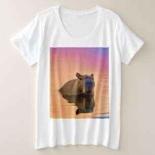Capybara Se baigner dans le lac
