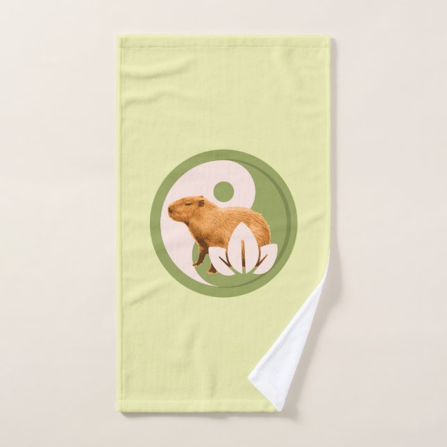 Capybara Zen Yin Yang Nature Paisible (Serviette à main)