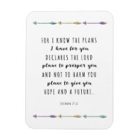 Car je connais les plans que j'ai pour vous Magnet